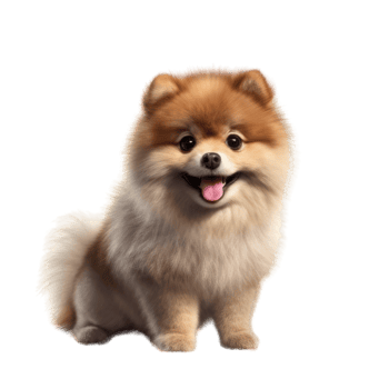 Illustration painting of cute dog isolated transparent background, Digital art, , png
