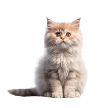 Illustration painting of cute cat isolated transparent background, Digital art, , png