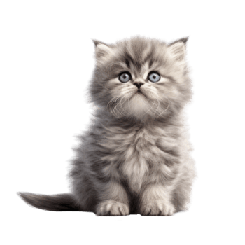 Illustration painting of cute cat isolated transparent background, Digital art, , png