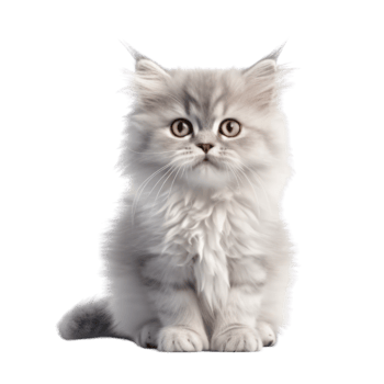 Illustration painting of cute cat isolated transparent background, Digital art, , png