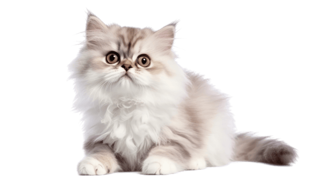 Illustration painting of cute cat isolated transparent background, Digital art, , png