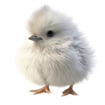 Illustration painting of cute bird isolated transparent background, Digital art, , png