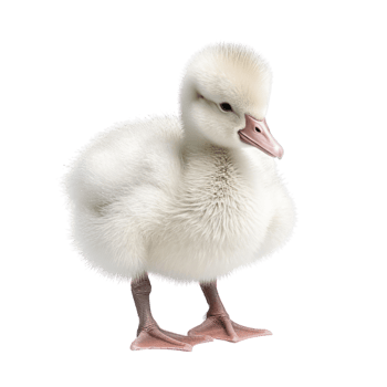 Illustration painting of cute swan isolated transparent background, Digital art, , png
