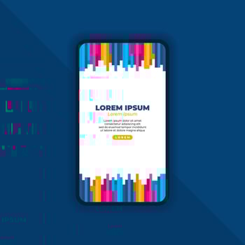 Abstract Mobile Landing Page Design vector