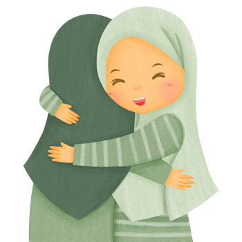 Muslim Characters Hug png