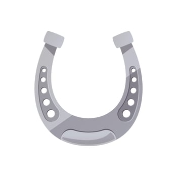 horse shoes vector isolated on white background
