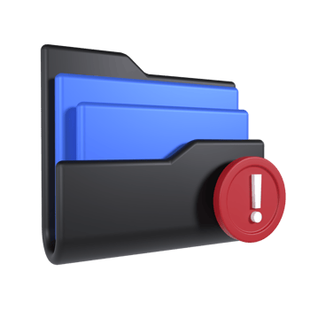 Folder Warning 3D Icon png