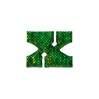 Glittering 3D render letters collection png