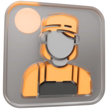 3d female icon with transparent glass box and high quality render image png