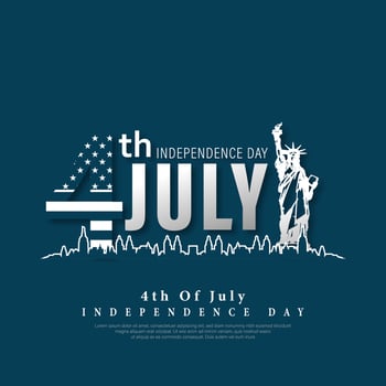 USA 4th of July, Independence Day USA, Vector illustration