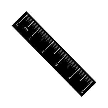 Centimeter ruler icon vector. chancellery illustration sign. study symbol or logo. vector