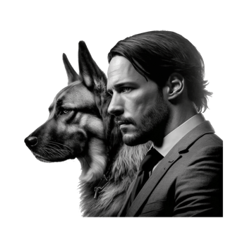 A man with dog png