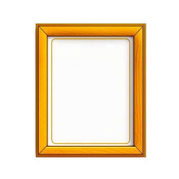 Golden frame png generative ai