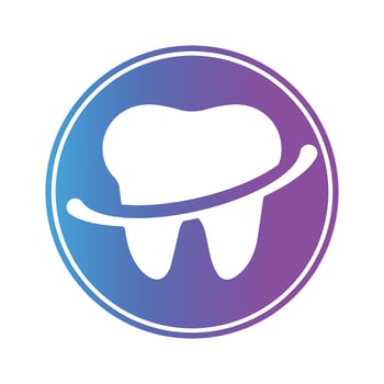 Tooth dental care logo vector illustration