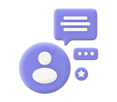 3d illustration icon of purple Chatting for UI UX web mobile apps social media ads designs png