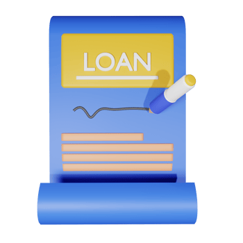 3D Rendering Loan Agreement icon object png