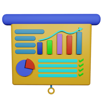 3D Rendering Business Presentation icon object png