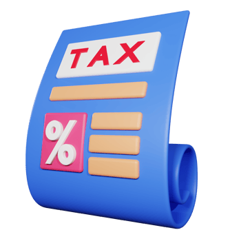 3D Rendering Tax icon object png