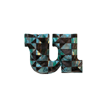 Letter U - Beautiful 3D rendered alphabets.  Best for your graphics and digital arts needs. png
