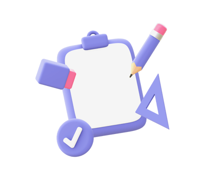 3d illustration icon of purple Job Description for UI UX web mobile apps social media ads design png