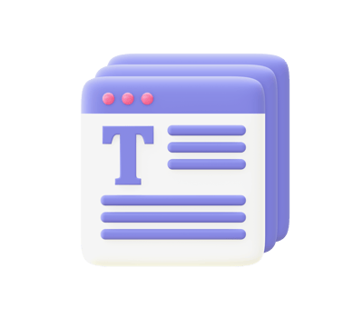 3d illustration icon of purple News and Documents for UI UX web mobile apps social media ads design png