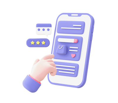 3d illustration icon of purple Online Shop for UI UX web mobile apps social media ads design png