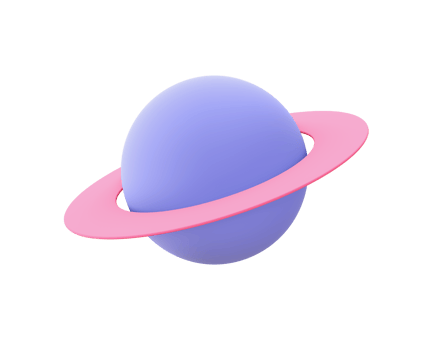 3d illustration icon of purple Planet for UI UX web mobile apps social media ads design png