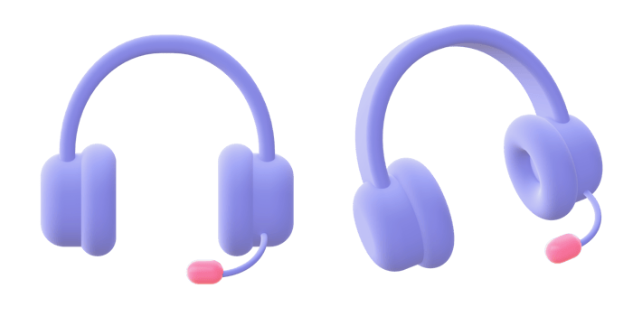 3d illustration icon of Simple purple Headphone for UI UX web mobile apps social media ads design png