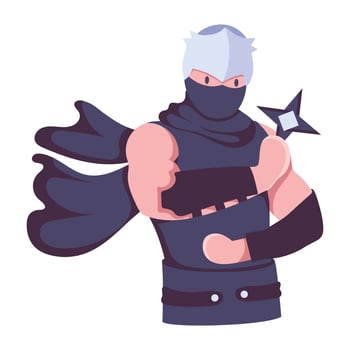 Trendy Shinobi Costume vector