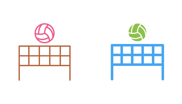 Beach Volleyball Vector Icon