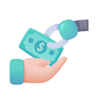 Robotic hand supports human work The concept of collaboration with robots. 3D illustration png