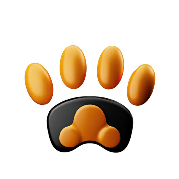 3d pet paw png