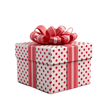 3d gift box square shape transparent background png