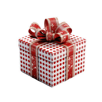 3d gift box square shape transparent background png