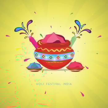 illustration of the colorful Happy Holi Indian festival background. powder, banner, poster, creative, flyer vector