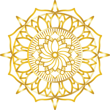 vector design of a mandala with gold texture