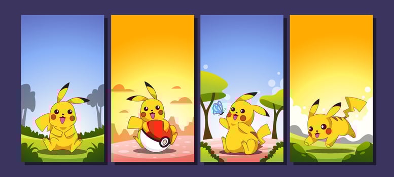Cute Yellow Mouse Social Media Story vector