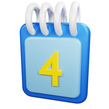 3D Rendering Date Icon Object png