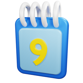 3D Rendering Date Icon Object png