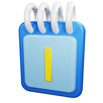3D Rendering Date Icon Object png