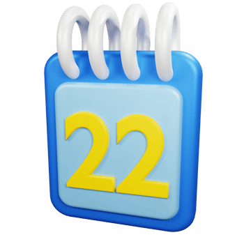 3D Rendering Date Icon Object png