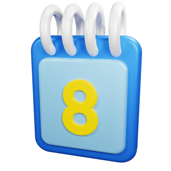 3D Rendering Date Icon Object png