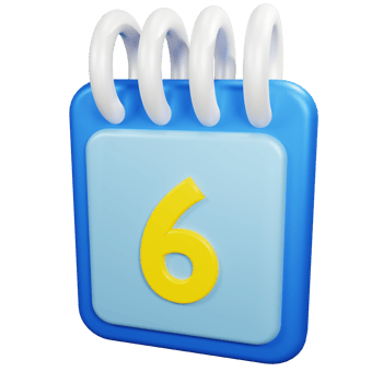 3D Rendering Date Icon Object png