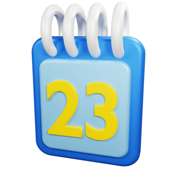3D Rendering Date Icon Object png