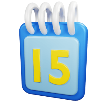 3D Rendering Date Icon Object png