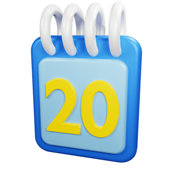 3D Rendering Date Icon Object png