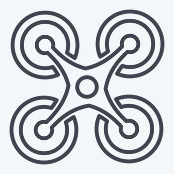 Icon Quadcopter. related to Drone symbol. line style. simple design editable. simple illustration vector
