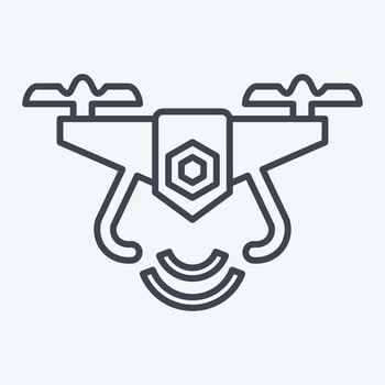 Icon Drone. related to Drone symbol. line style. simple design editable. simple illustration vector