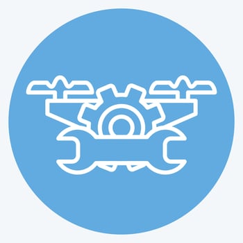 Icon Maintenance and Repair. related to Drone symbol. blue eyes style. simple design editable. simple illustration vector