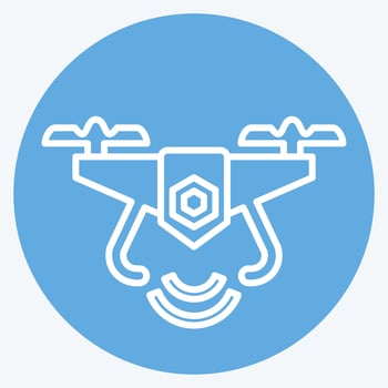 Icon Drone. related to Drone symbol. blue eyes style. simple design editable. simple illustration vector